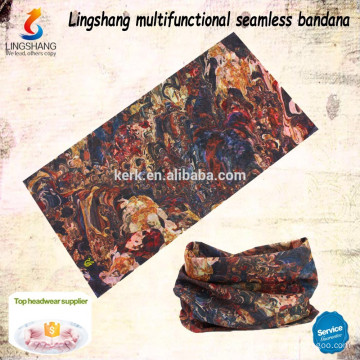 New product 2016 microfiber scarf digital printing bandana sports headband custom tubular bandana